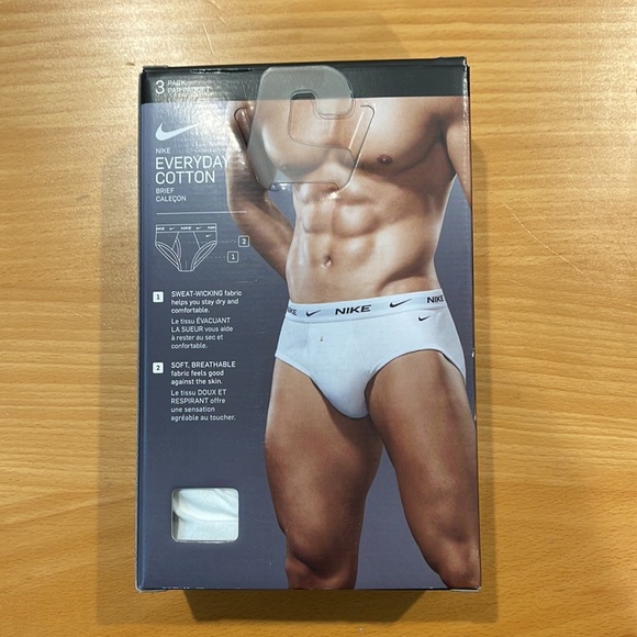 NWOT - Nike Everyday Cotton 3 pack briefs with fly in white - Large - Picture 5 of 7